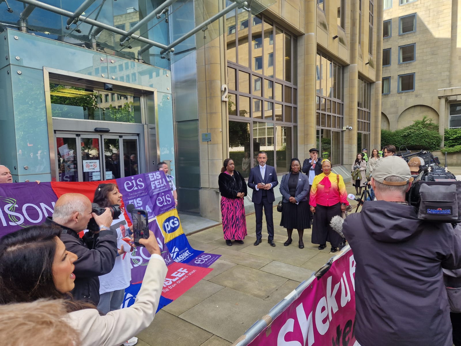 Sheku Bayoh family at vigil 6 June 2024
